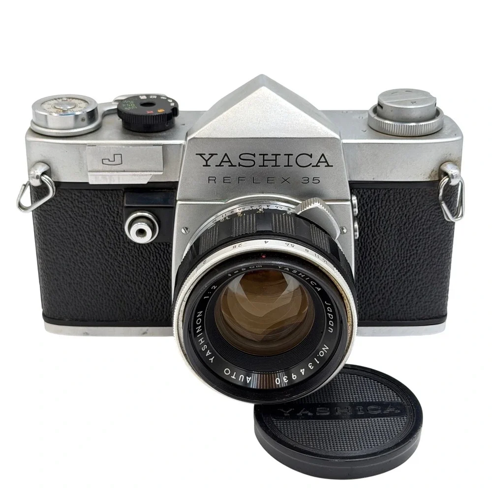 Yashica Reflex 35 J SLR Film Camera with Auto Yashinon 5cm f2 Lens Japan Vintage